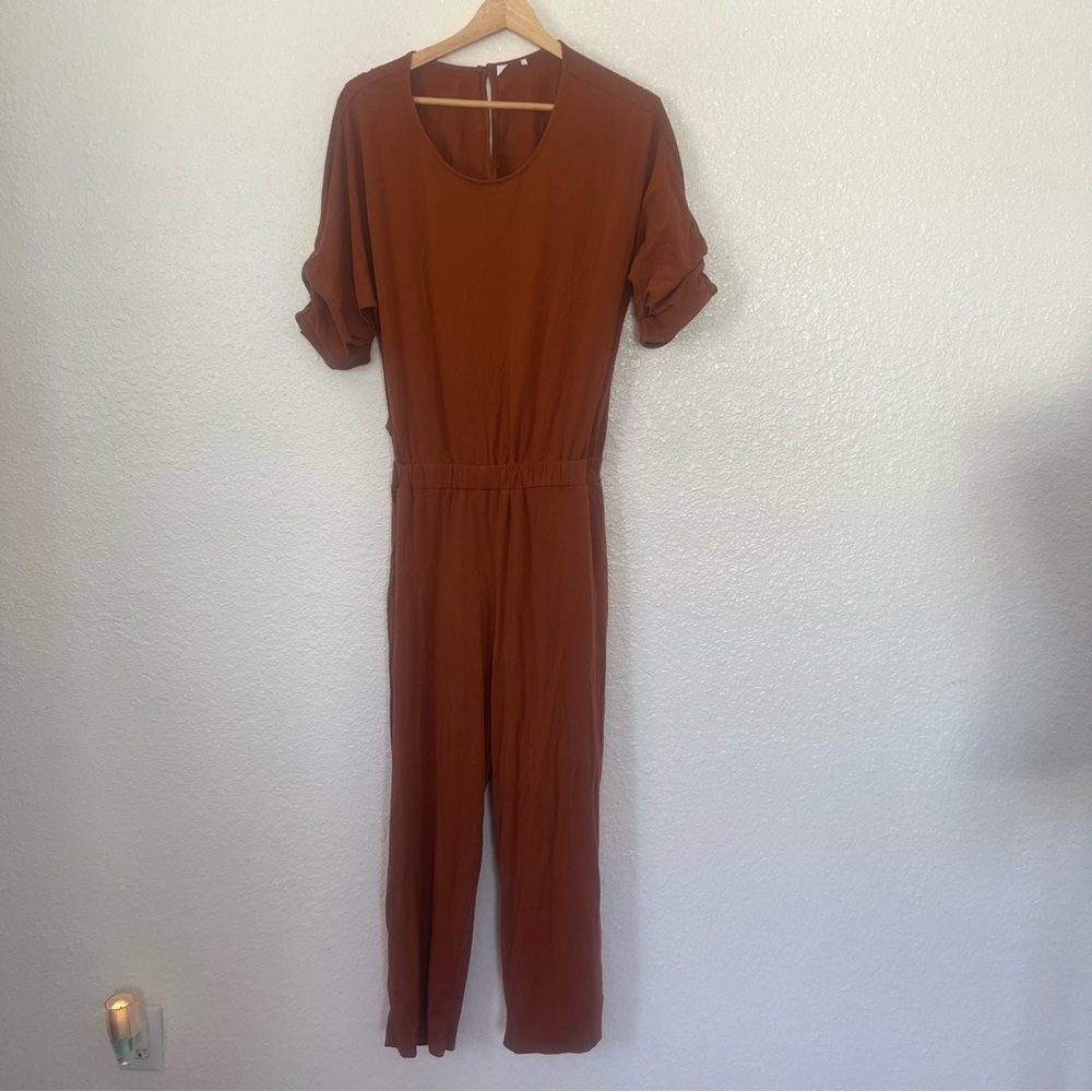 Cuyana Rust Orange Long Sleeve Jumpsuit - Picture 5 of 14